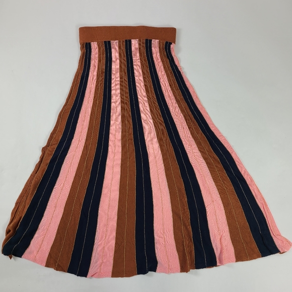 FOXIEDOX Anthropologie Striped Knit Anne Midi Skirt - Picture 2 of 4